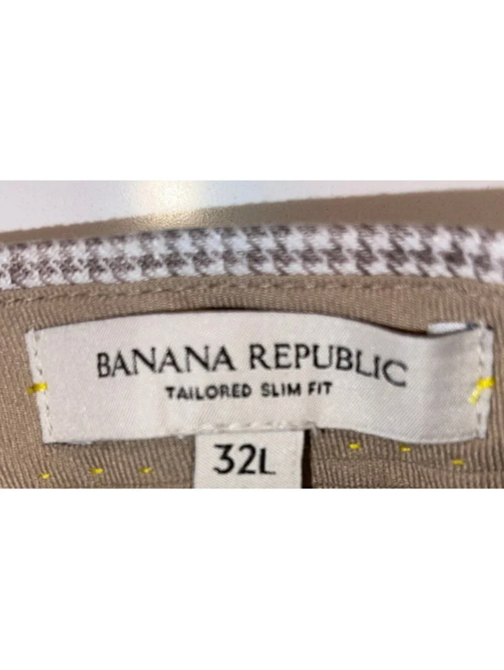 DESIGNER BANANA REPUBLIC TAILORED SLIM FIT TAN DRESS PANTS SIZE 32L 32/LONG 32 L